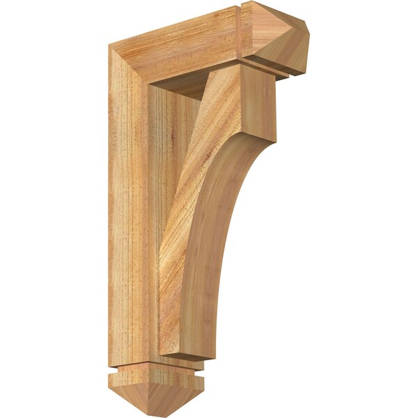Ekena Millwork Westlake Arts and Crafts Rough Sawn Bracket w/ Offset Brace, Western Red Cedar, 6"W x 16"D x 28"H BKT0604X16X28WTL03RWR - main
